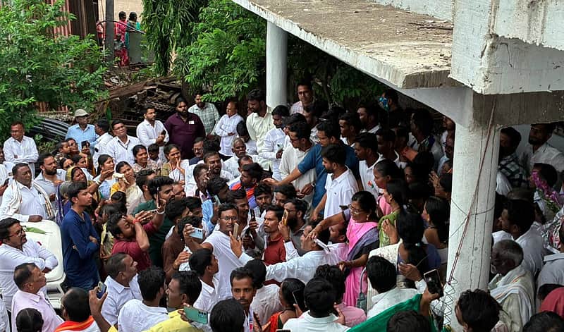 Abhijit Deepke with the people.