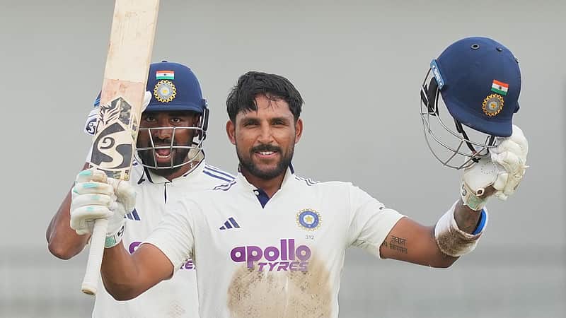 Dhruv Jurel elated after smashing a century.