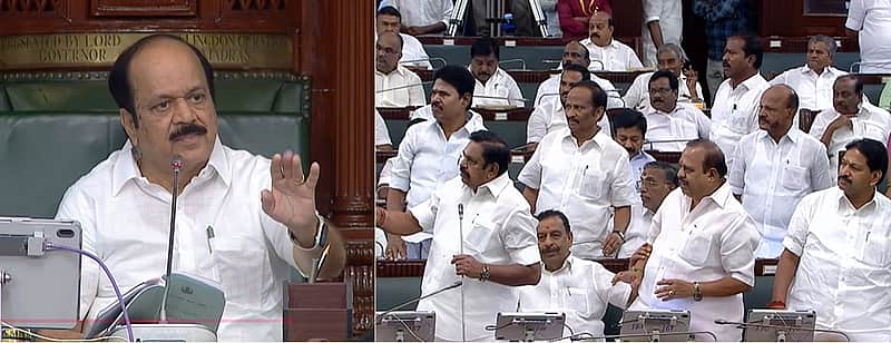 Debate in the Assembly regarding the resignation of AIADMK MLAs