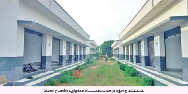பொறையாரில் வாரச்சந்தை கட்டடத்தை பயன்பாட்டுக்கு கொண்டுவரக் கோரிக்கை