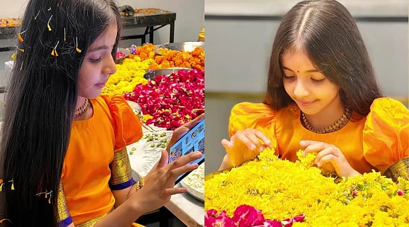 Photos of actress Asin's daughter.