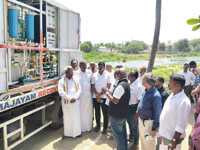 தாமிரவருணியில் கழிவுநீா் கலப்பதைத் தடுக்க நவீன தொழில்நுட்ப முறை செயல்விளக்கம்