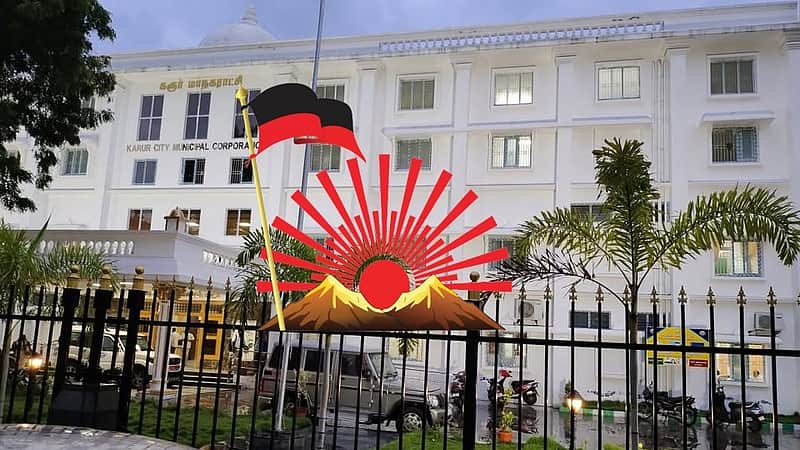 DMK fails to pay Rs 28.3 lakh in taxes to Karur Corporation