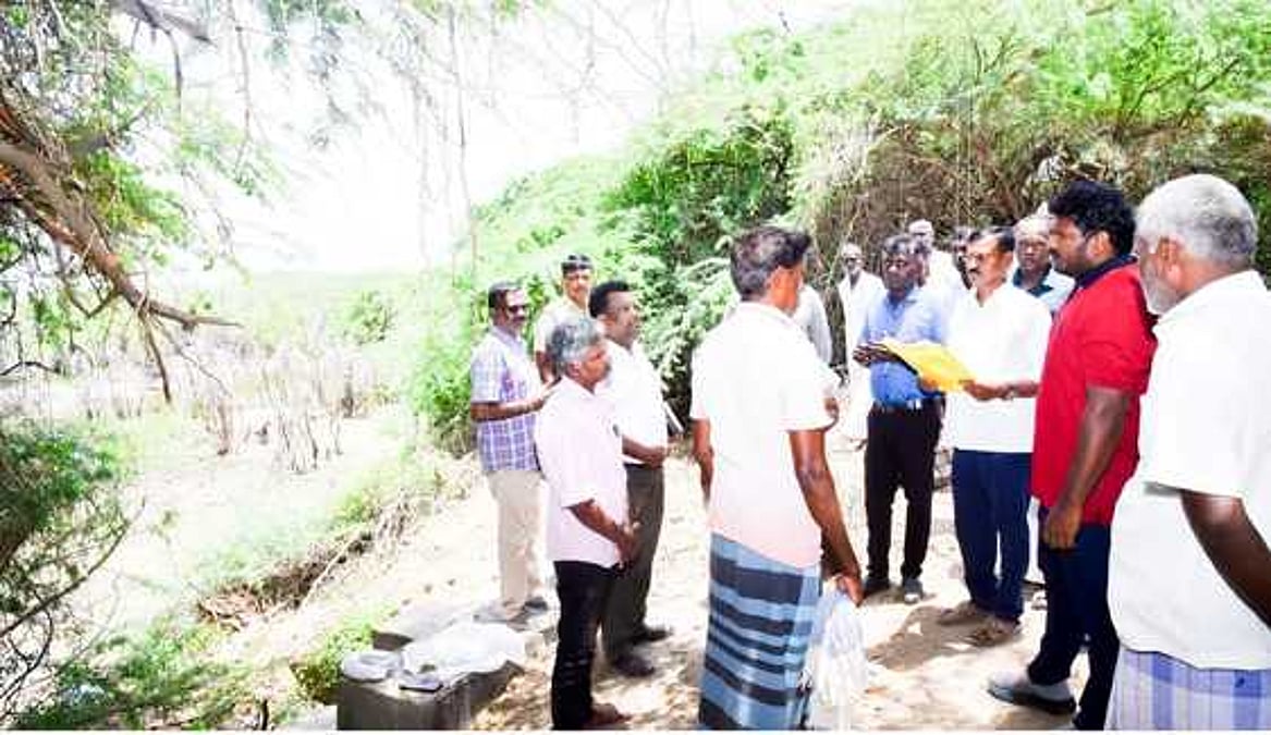 திருவாடானை, ஆா்.எஸ். மங்கலம் பகுதிகளில் கருவேல மரங்கள் அகற்றும் பணி: ஆட்சியா் ஆய்வு