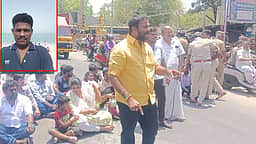 இந்து முன்னணி நிா்வாகி
கொலை; ராஜபாளையத்தில் சாலை மறியல்: இருவா் கைது