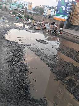 சின்னமனூரில் சேதமடைந்த சாலையை சீரமைக்கக் கோரிக்கை