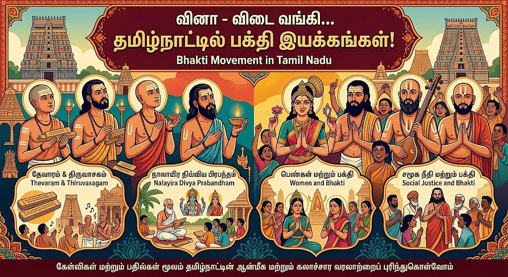 வினா - விடை வங்கி... தமிழ்நாட்டில் பக்தி இயக்கங்கள்!