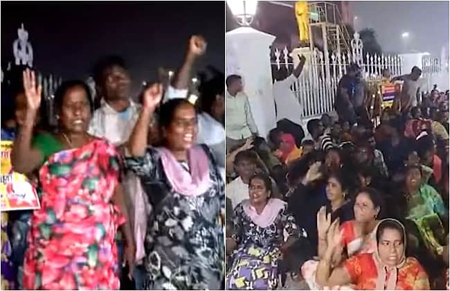 அமைச்சா்கள் பேச்சில் உடன்பாடு: தூய்மை பணியாளா் போராட்டம் தள்ளிவைப்பு: அமைச்சா் ராஜ்மோகன் முன்னிலையில் அறிவிப்பு
