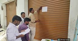 பல்லடத்தில் வாடகை செலுத்தாத 22 கடைகளுக்கு ‘சீல்’