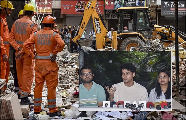 Delhi building collapse Cockroach Janta Party