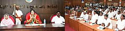 வேலூா் மாநகராட்சி செயல்பாடுகளில் தவெகவினா் தலையீடு: திமுக, அதிமுக உறுப்பினா்கள் குற்றச்சாட்டு