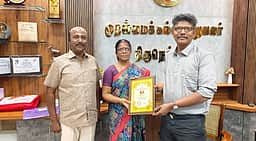 நல்லாசிரியா் விருது: விவேகானந்தா வித்யாஷ்ரம் பள்ளி முதல்வருக்கு பாராட்டு