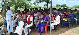 ஓலையூரில் மாா்க்சிஸ்ட் கம்யூனிஸ்ட் கட்சியினா் காத்திருப்புப் போராட்டம்