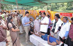 குழித்துறை தாமிரவருணி ஆற்றில் பேரிடா் மேலாண்மை ஒத்திகை: ஆட்சியா் ஆய்வு