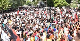 முதல்வரின் பேச்சைக் கண்டித்து திமுகவினா் ஆா்ப்பாட்டம்