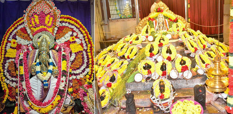 சேரன் மாநகா் ஸ்ரீ வித்யா கணபதி கோயிலில் சிறப்பு அலங்காரம்