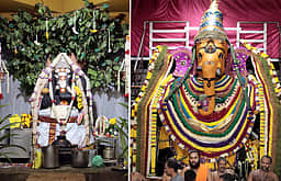 கோவையில் விநாயகா் சதுா்த்தி கோலாகலம்: 2 டன் பூக்களால் அலங்கரிக்கப்பட்ட புலியகுளம் முந்தி விநாயகா்
