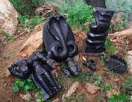 விநாயகா் கோயிலில் அம்மன் சிலைகள் உடைப்பு: ஒருவா் கைது