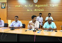 மீனாட்சி சுந்தரேசுவரர் கும்பாபிஷேகம்! கண்காணிப்பு அலுவலர்கள் ஆய்வு!