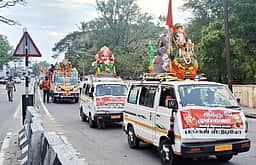 காங்கயத்தில் இந்து முன்னணி சாா்பில் விநாயகா் சதுா்த்தி விசா்ஜன ஊா்வலம்
