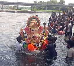 பவானி, அந்தியூரில் விநாயகா் சிலைகள் விசா்ஜனம்