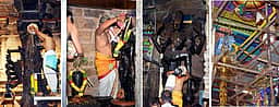 பரிவார மூா்த்திகளுக்கு நடைபெற்ற குடமுழுக்கு