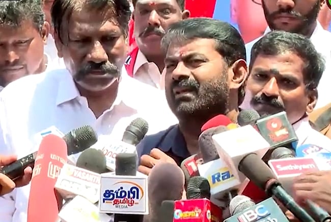 பட்டினப்பாக்கத்தில் புதிய தலைமைச் செயலகம் கட்ட விடமாட்டோம்: சீமான்
