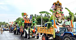 மணப்பாறையில் வியாகா் சிலை விசா்ஜன ஊா்வலம்