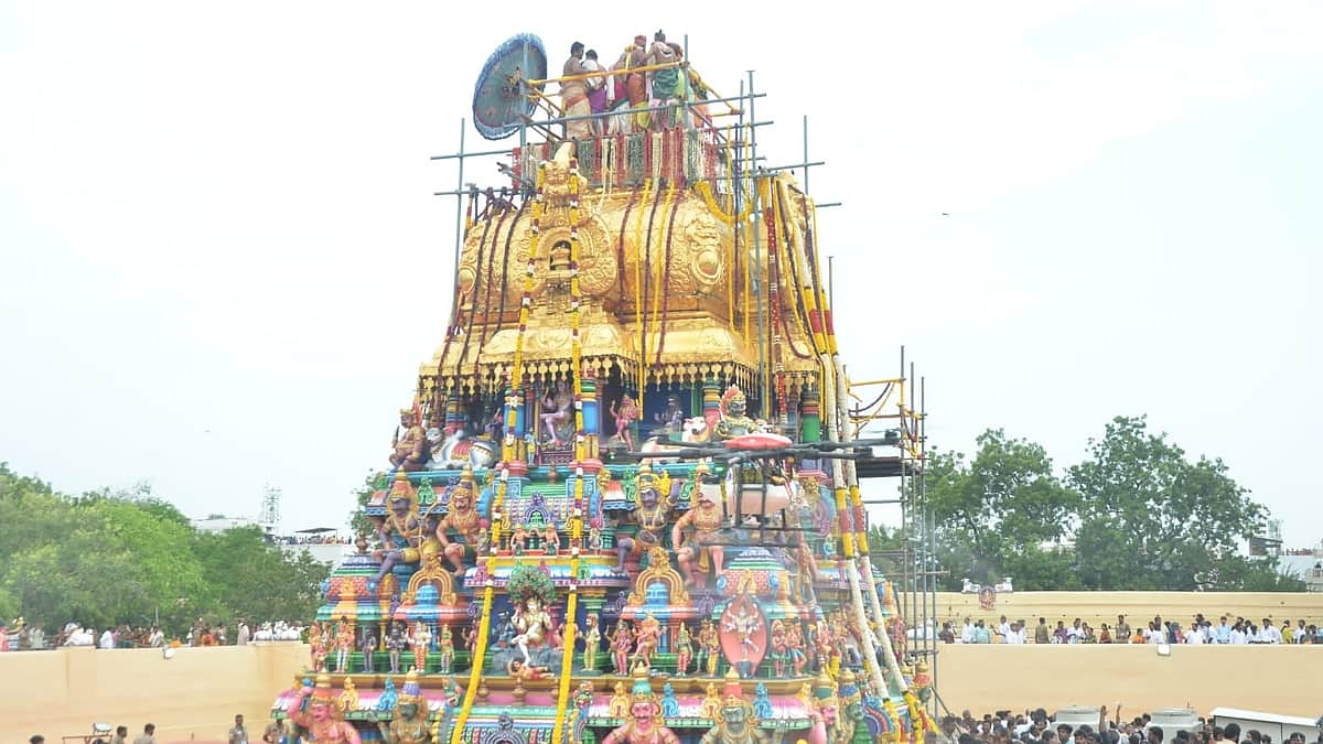 மதுரை மீனாட்சி சுந்தரேசுவரர் கோயில் குடமுழுக்கு பெருவிழா! - புகைப்படங்கள்