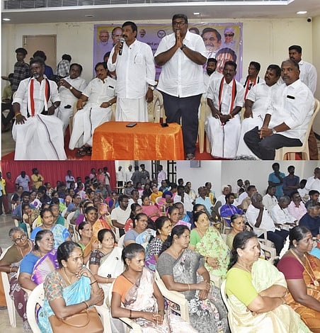 என்.ஆா்.காங்கிரஸ் வேட்பாளரை ஆதரித்து தட்டாஞ்சாவடியில் அதிமுக செயல்வீரா் கூட்டம்