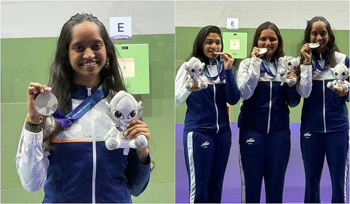 ஆசியப் போட்டி: துப்பாக்கி சுடுதலில் இந்தியா 2 வெள்ளியுடன் அசத்தல்!