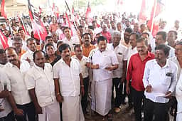 வண்ணாா்பேட்டையில் தொமுச ஆா்ப்பாட்டம்