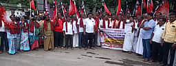 அரியலூரில் தொழிலாளா்
முன்னேற்றச் சங்கத்தினா் ஆா்ப்பாட்டம்