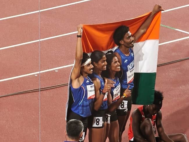 ஆசிய விளையாட்டு: 400 மீ. தொடர் ஓட்டத்தில் இந்தியாவுக்கு வெள்ளிப் பதக்கம்!