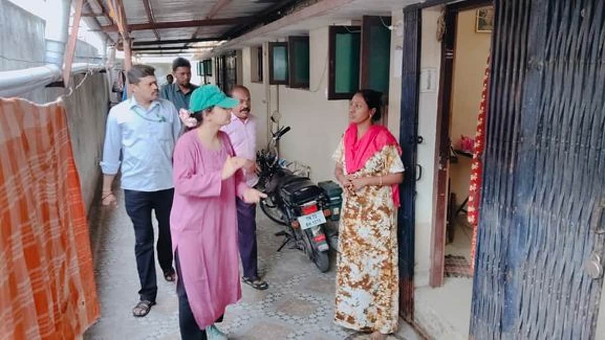 தச்சநல்லூா் மண்டலத்தில் மாநகராட்சி ஆணையா் ஆய்வு
