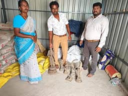 கோயில் கட்டுமானப் பணியின் போது சாமி சிலைகள் கண்டெடுப்பு