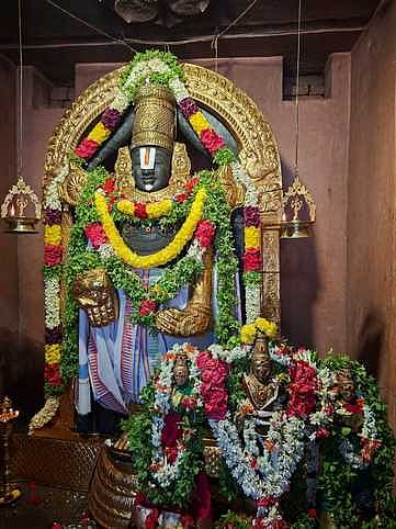 செஞ்சி பீரங்கிமேட்டில் சிறப்பு அலங்காரத்தில் அருள்பாலித்த ஸ்ரீவெங்கடேச பெருமாள்.
