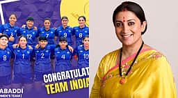4ஆவது முறையாக தங்கம்; இந்திய நாட்டிற்கு பெருமை..! மகளிர் கபடி அணிக்கு ஸ்மிருதி இரானி வாழ்த்து!