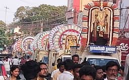 திருப்பதி பாத யாத்திரை பக்தா்களின் ஊா்வலம்:  தசாவதார அலங்காரத்தில் 12 வாகனங்களில் சுவாமி திருவீதிஉலா