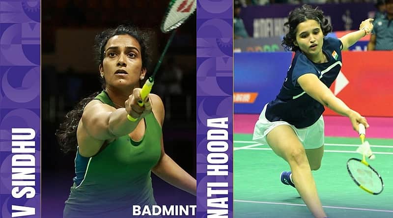 PV Sindhu and Unnati Hooda
