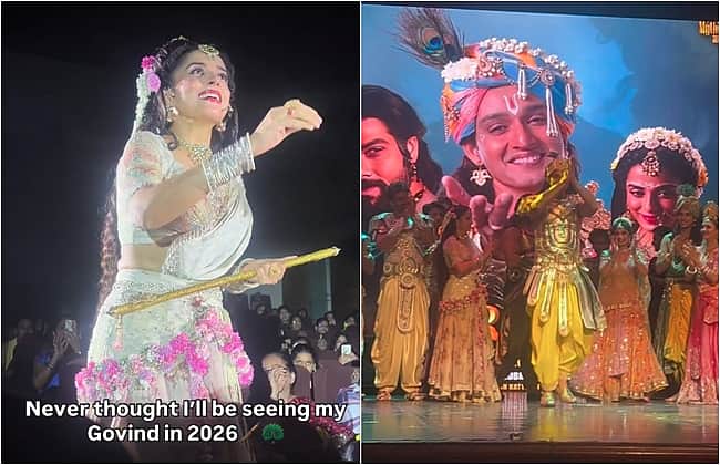 Stage performance by the cast of the Mahabharata serial 