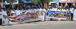 தலைமைத் தோ்தல் ஆணையா் பதவி விலகக் கோரி புதுக்கோட்டையில் காங்கிரஸாா் ஆா்ப்பாட்டம்