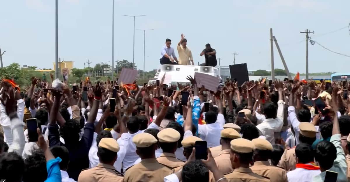 மதுரையில் முதல்வர் விஜய் சாலைவலம்!