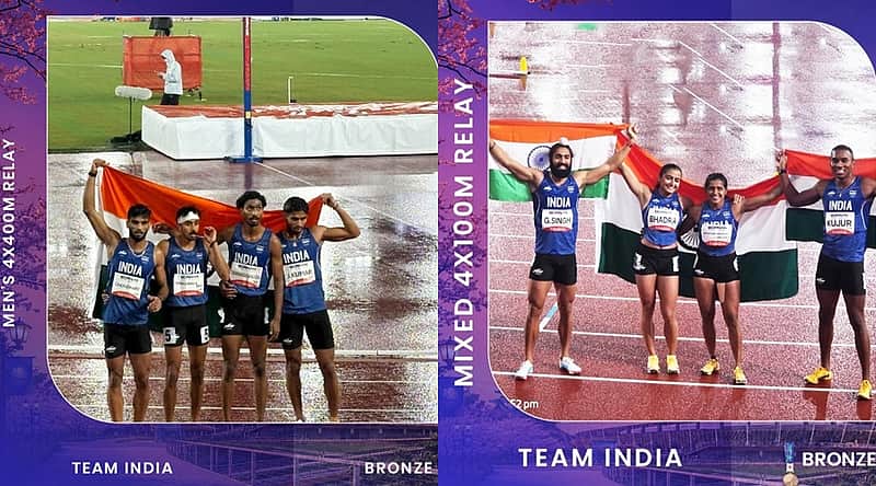 The Indian team won the bronze medal in the relay race