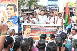 தென்காசியில் புதிய தமிழகம் ஆா்ப்பாட்டம்