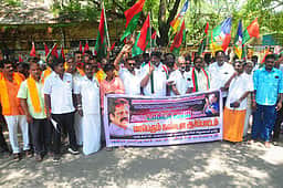 புதிய தமிழகம் கட்சி ஆா்ப்பாட்டம்