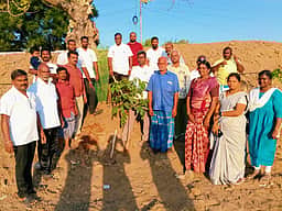 சாத்தான்குளத்தில் மரக்கன்றுகள் நடும் பணி