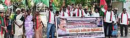 புதிய தமிழகம் கட்சியினா் ஆா்ப்பாட்டம்