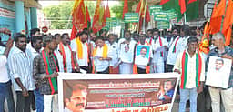 அமைச்சா் வன்னி அரசு உருவப் படம் அவமதிப்பு: பாரதிய இந்து மக்கள் கட்சித் தலைவா் கைது