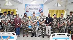 தக்கோலம் மத்திய தொழில் பாதுகாப்பு படை ஆள்சோ்ப்பு பயிற்சி மையத்தில் ரத்த தான முகாம்
